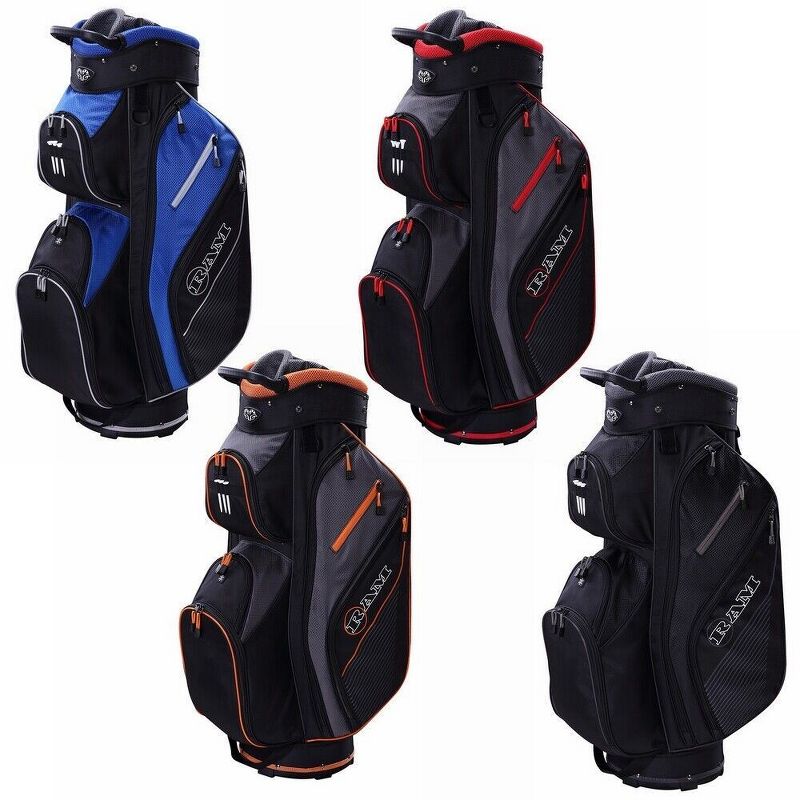 Ram Golf Lightweight Cart Bag with 14 Way Full Length Dividers, 1 of 6