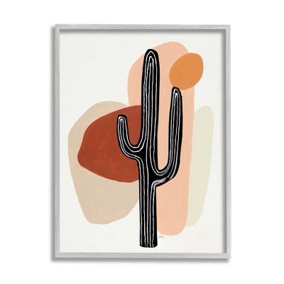 Stupell Industries Western Terracotta Abstract Desert Cactus Plant