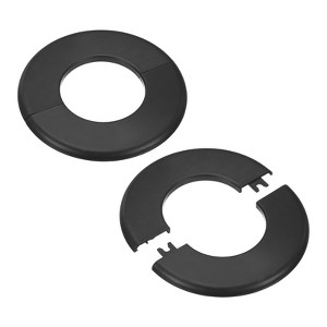 Unique Bargains Wall Split Flange Self-Adhesive Plumbing Cover Plates ABS Faucet Escutcheons 2 Pcs - 1 of 4