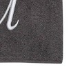 Avanti  Granite with Silver Script Monogram Bath Towel Letter   U - 3 of 3