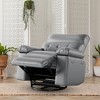 Large Power Lift Recliner Chair, PU Leather 360°Swivel Recliner with Massage and Heat, Rocking Single Sofa Seat for Living Room, Bedroom - 2 of 4