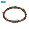 Unique Bargains Metal Door Window Decorations Hoop Round Rattan Wreaths 6 Pcs - 3 of 4