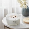 3-Wick Milky Glass Wooden Wick Olive Leaf and Oud Jar Candle 20oz - Threshold™ - 2 of 3