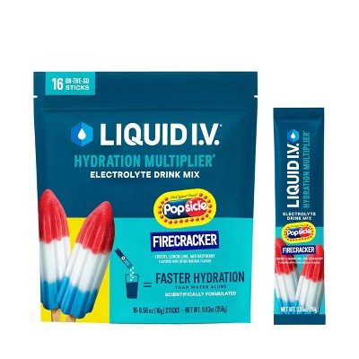 Liquid I.v. Hydration Multiplier - Popsicle Firecracker Electrolyte Powder Drink Mix 1 Pack (16 Servings)