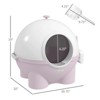 VisioGear Covered Litter Box, Litter Box with Lid, Scoop Enclosed Drawer for Cats, Pink, 20.75"*20"*19" - 3 of 4