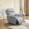 MAYEERTY Power Recliner Chair, Electric Reclining Chair with USB Charging, Adjustable Backrest for Living Room, Light Grey - 2 of 4