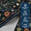 Acekool Grey Floral Washable Area Rug, Non-Slip Low Pile Carpet for Living Room, Bedroom, Dining Room, Indoor Foldable Soft Mat - 3 of 4