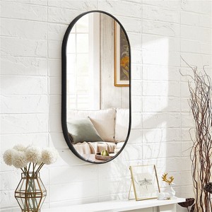 Artloge Oval Living Room Mirror Modern Decorative Wall Mirror Metal Framed Mirror - 1 of 4