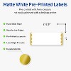 Avery® Labels, 1" x 2-5/8", Gold Dots Edge, Matte White, 160ct - 2 of 4