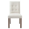 Set of 4 Dining Chair Upholstered Wooden Dinner Chair Armless Chairs with Padded Seat & Curved Backrest - Modernluxe - 4 of 4