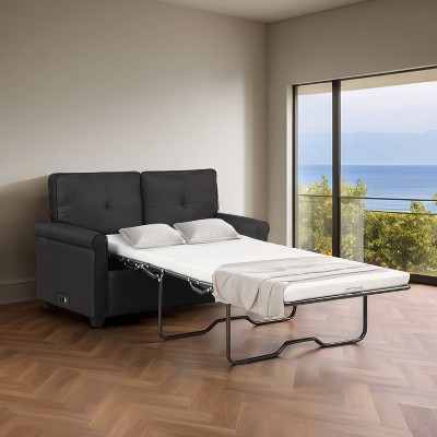 NicBex Modern Pull Out Sofa Bed Convertible Sofa Couch with Mattress and USB Charging Port for Living Room