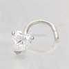 Jewelry Avalanche 22G 14K Gold Heart-shape Moissanite Nose Screw Nose Stud - 2 of 4