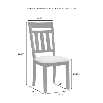 Hayden Gray Upholstered Linen Slat Back Side Chair Set