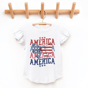 The Juniper Shop America Wave Stacked Coquette Flutter Sleeve Tee - 1 of 4