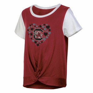 NCAA South Carolina Gamecocks Girls' White Tie T-Shirt - 1 of 3