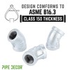 Pipe Decor 1/2 in. Galvanized Iron 45 Degree Elbow - 4 of 4