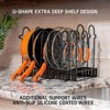 FONTOI 8 Tiers Pot Organizer Rack, Pot Lid Organizer, Cookware Organizers and Storage for Kitchen, Black, 7.87"*15"*19.29" - 4 of 4
