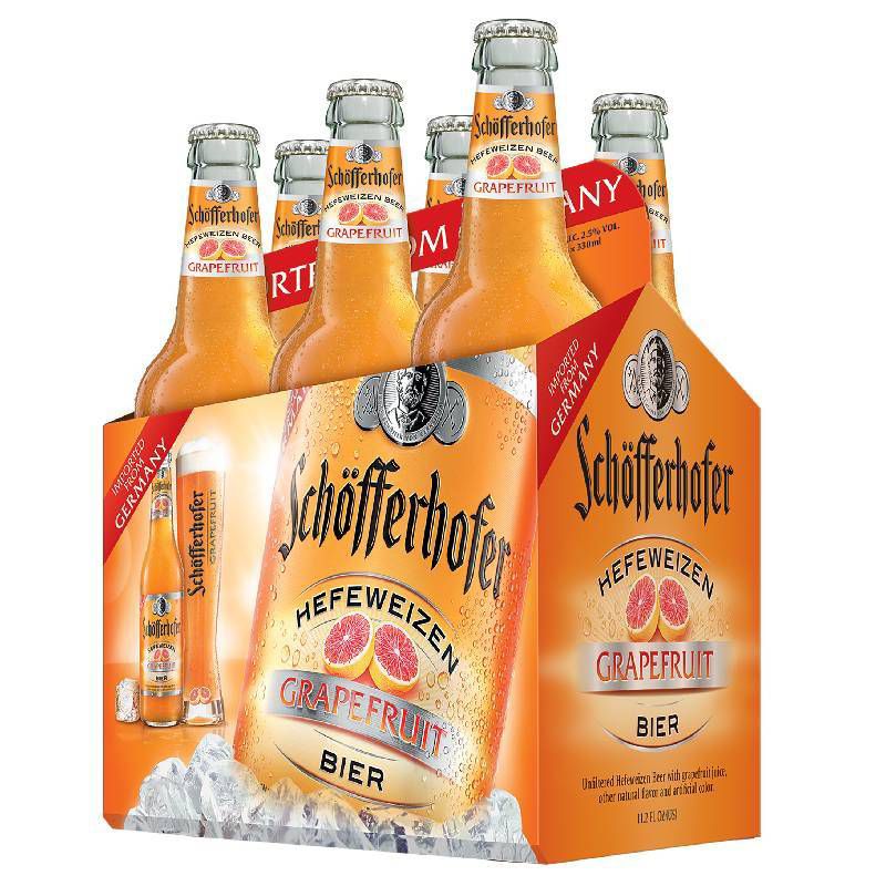 Schofferhofer Grapefruit Hefeweizen Beer - 6pk/12 fl oz Bottles, 1 of 4