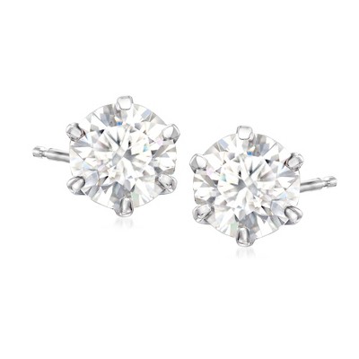 Ross-Simons 5.00 ct. t.w. Moissanite Stud Earrings in Sterling Silver