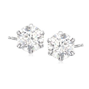 Ross-Simons 5.00 ct. t.w. Moissanite Stud Earrings in Sterling Silver - 1 of 4