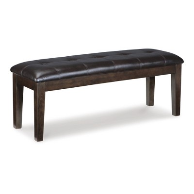 Signature Design by Ashley Casual Haddigan Dining Bench  Dark Brown