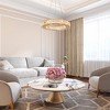 LNC Brusmogan 1-Lights Luxury and Glam Crystal Cylinder Kitchen Island Pendant Lights,Gold,8in/9.1in/11.8in/22in/37in - 4 of 4