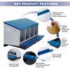Chicken Nesting Box, 3 Compartment Roll Away Design for High-Volume Egg Collection and Easy Wall Mounting with Metal Legs - 4 of 4