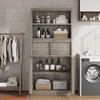Bathroom Tall Bathroom Cabinet, Floor Storage Cabinet w/ Doors & 2 Drawers, 51" H Tall Organizer Cabinet Freestanding - 3 of 4