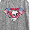 Women's - Peanuts - Snoopy Since 1776 Flag Heart Graphic Racerback Tank - 2 of 4