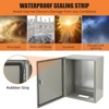 Outdoor Electrical Box - Steel IP66 Waterproof & Dustproof Enclosure with Lock, Mounting Plate - Universal Junction Box for Wiring - 3 of 4