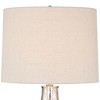360 Lighting Modern Table Lamp 28" Tall with USB Charging Port Mercury Glass Off White Drum Shade for Bedroom Living Room House Home Bedside Office - 4 of 4