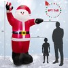 Costway 8 FT Inflatable Santa Claus Holding Crutch Lollipop Blow-up Xmas Decoration - 3 of 4