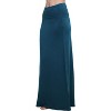 Women's Fold-Over Flare Maxi Skirt - Stylish Spandex Long Skirt for All-Day Comfort Steel Blue - 4 of 4