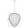 Savanti 1-Light Pendant - Matte Black Steel with Opal Glass Shade, 22" x 25.5" - Dimmable - 2 of 4