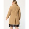 Agnes Orinda Women's Plus Size Winter Single Breasted Back Split with Pockets Long Overcoats - 4 of 4