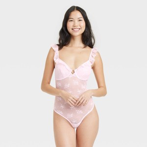 Women's Lace Lingerie Bodysuit - Colsie™ - 1 of 4