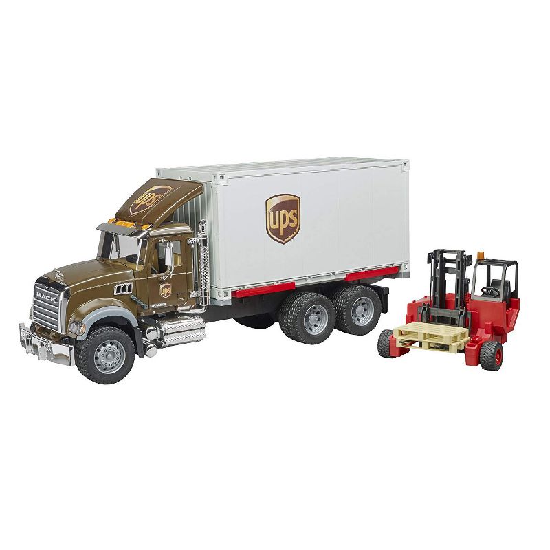 Bruder MACK Granite UPS Logistics Truck with Forklift, 2 of 8