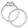 EVERLY JEWELRY  | Sterling Silver 1/5 CT Diamond TW Halo Vintage Ring Set - 4 of 4