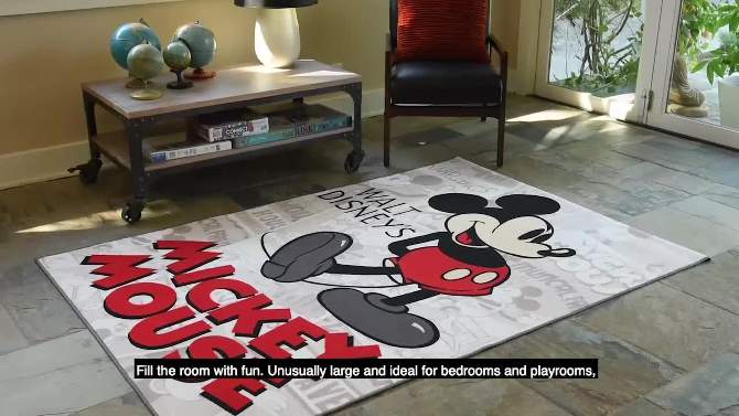 54&#34;x78&#34; Minnie Mouse Striped Area Kids&#39; Rug, 2 of 6, play video