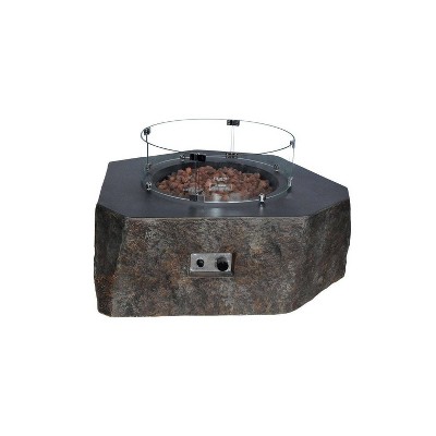 Columbia Round Tempered Glass Fire Pit Wind Screen