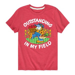 Boys' - Garfield - Outstanding In My Field Short Sleeve Graphic T-Shirt - 1 of 4