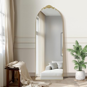 Dovelina Vintage Arched Full Length Standing Mirror Vanity Floor Mirror - 1 of 4