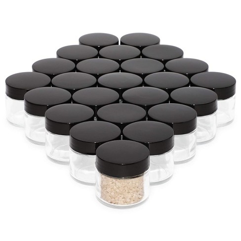 Juvale 24 Pack Clear Round Plastic Jars, Cooking Oil Storage Jars
