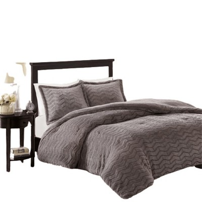 Gracie Mills Carrillo Plush Chevron-Patterned Down Alternative Comforter Set