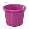 Life Story 17 Gal Plastic Storage Open Top Bucket w/ Rope Handles, Purple, 2 Pk - 2 of 2