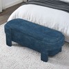 CAVINAS Storage Ottoman, 51.5" Linen Fabric Bench with Storage Space, Modern Under Bed Storage for Living Room, Bedroom, Entryway - 3 of 4