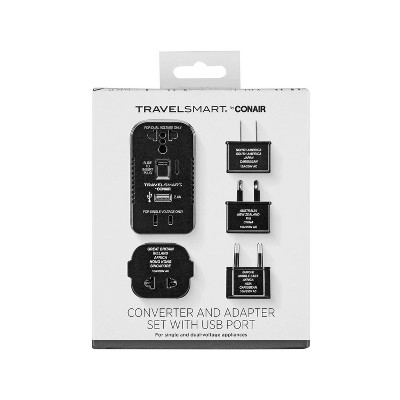 Travel Smart by Conair 2 Outlet Converter Set with USB Port_4