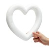 Juvale 4 Pack White Foam Heart Wreath Forms for Crafts, DIY Hearts for Wedding, Valentine's Decorations, 10 Inches - 3 of 4