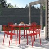 LeisureMod Devon Modern Aluminum Outdoor Stackable Dining Chair Set of 4 - 2 of 4