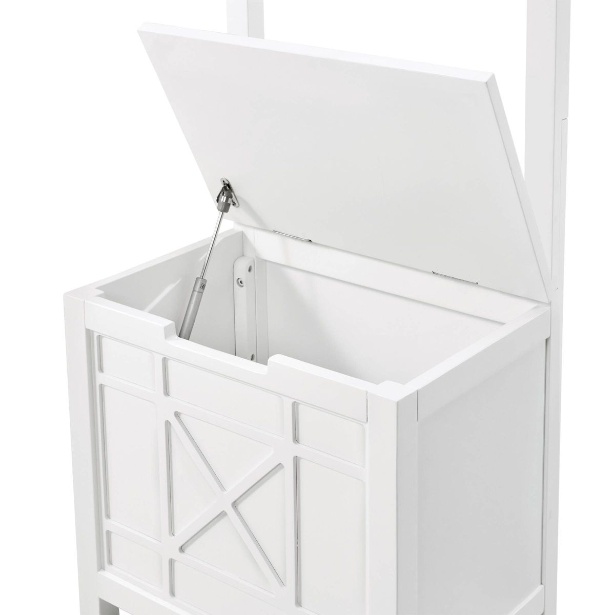 Derby Laundry Hamper Seat and Towel Rack White - Alaterre Furniture - thumbnail 8